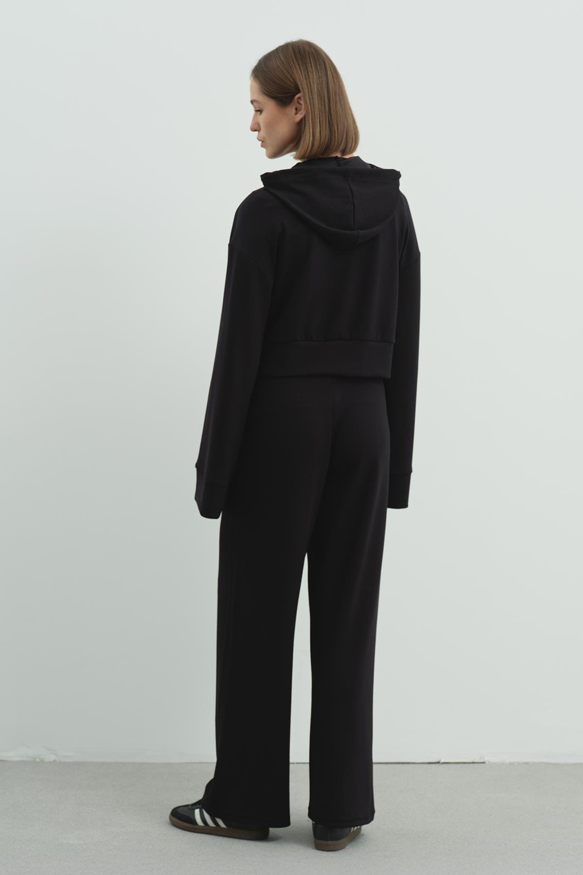 Pure Touch Pileli Bol Pantolon CC7006 Siyah