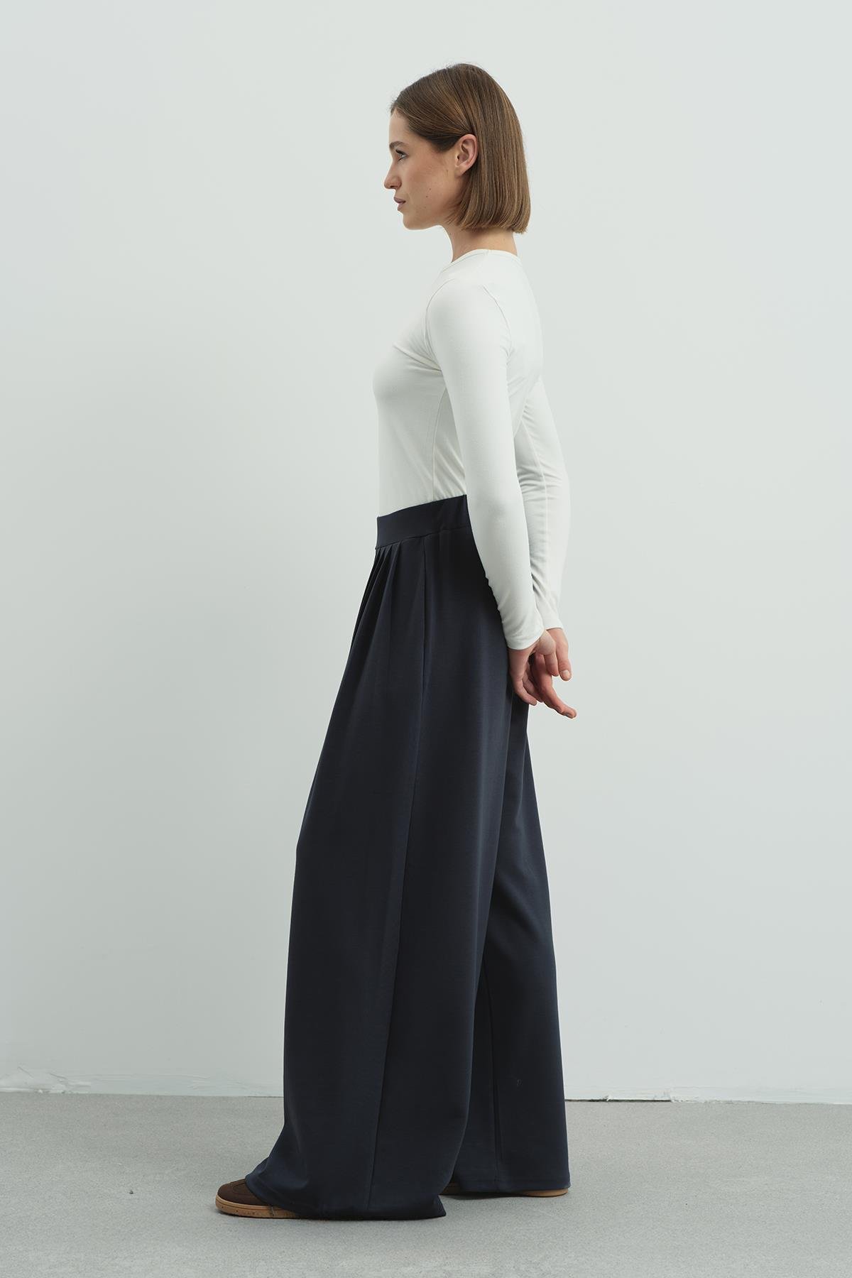 Pure Touch Pileli Bol Pantolon CC7006 Füme