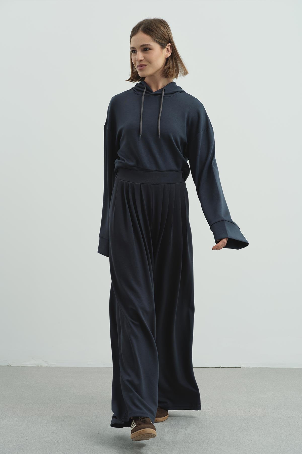 Pure Touch Pileli Bol Pantolon CC7006 Füme