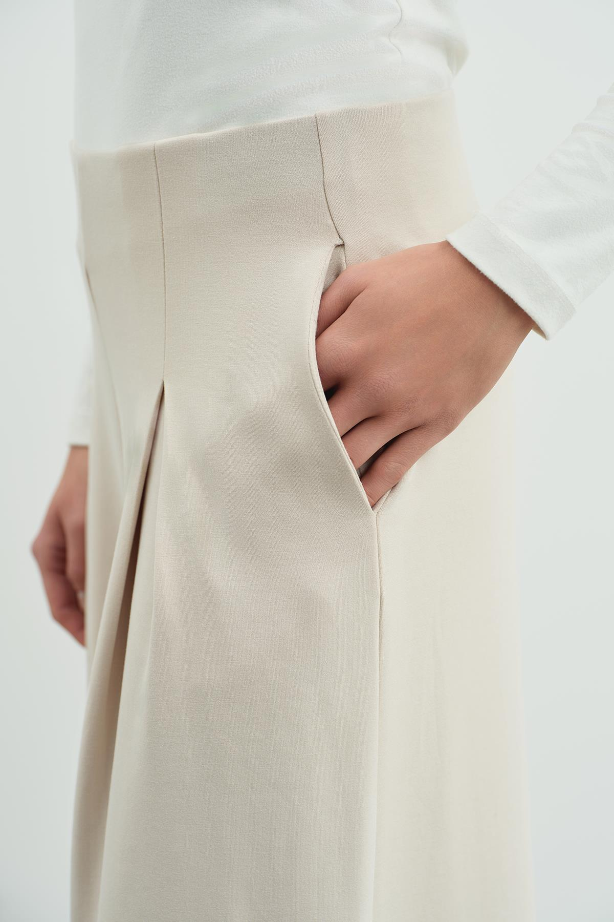 Pure Touch Tek Pileli Pantolon CC7007 Bej