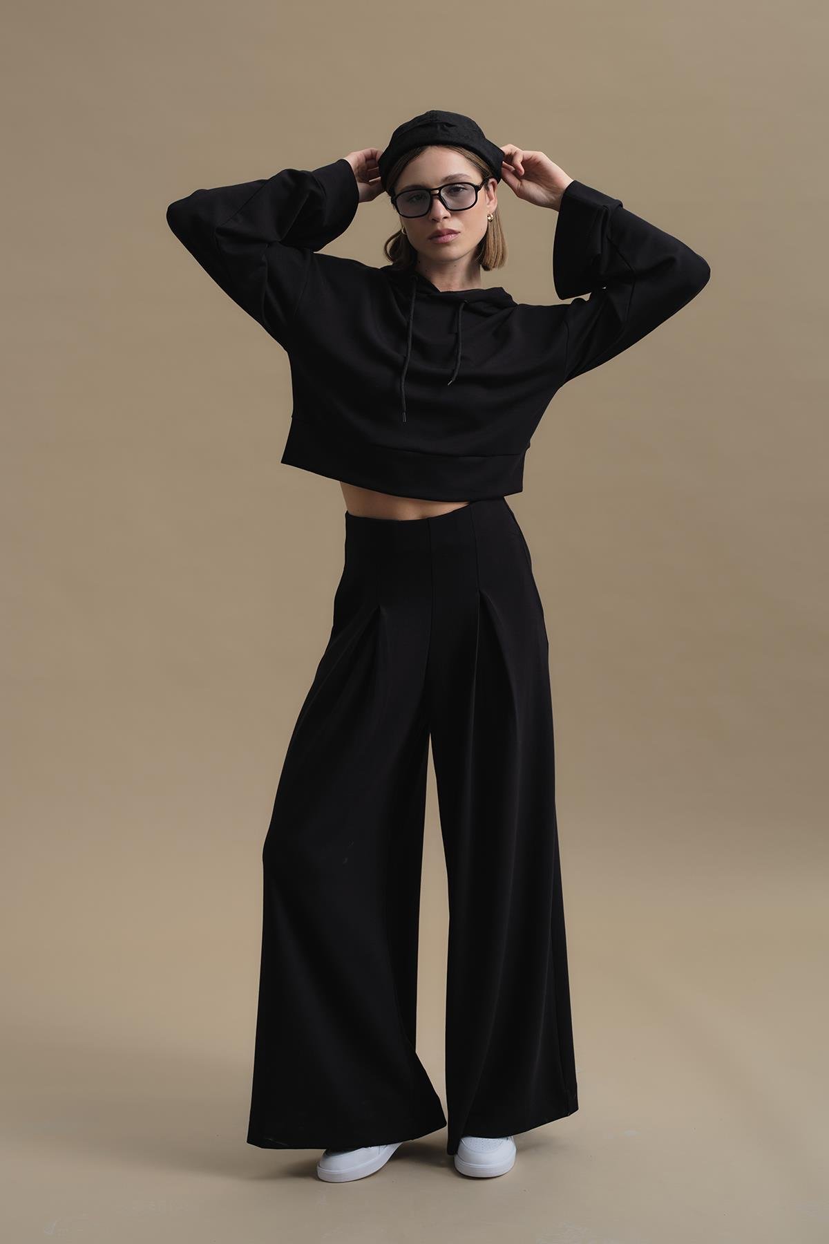 Pure Touch Tek Pileli Pantolon CC7007 Siyah