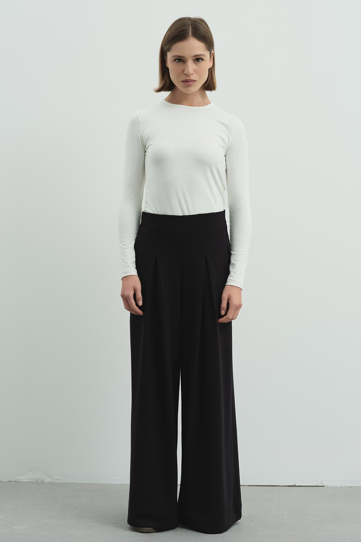 Pure Touch Tek Pileli Pantolon CC7007 Siyah