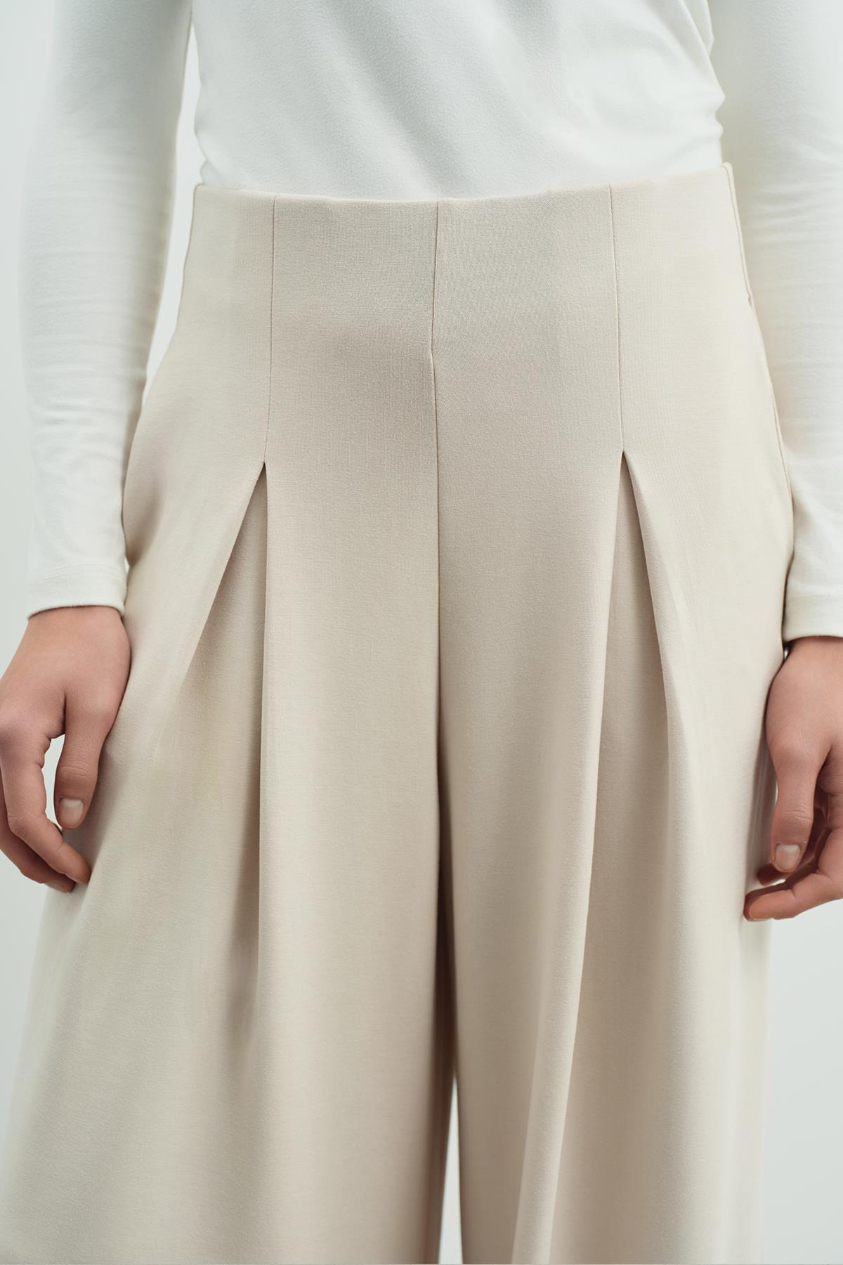 Pure Touch Tek Pileli Pantolon CC7007 Bej