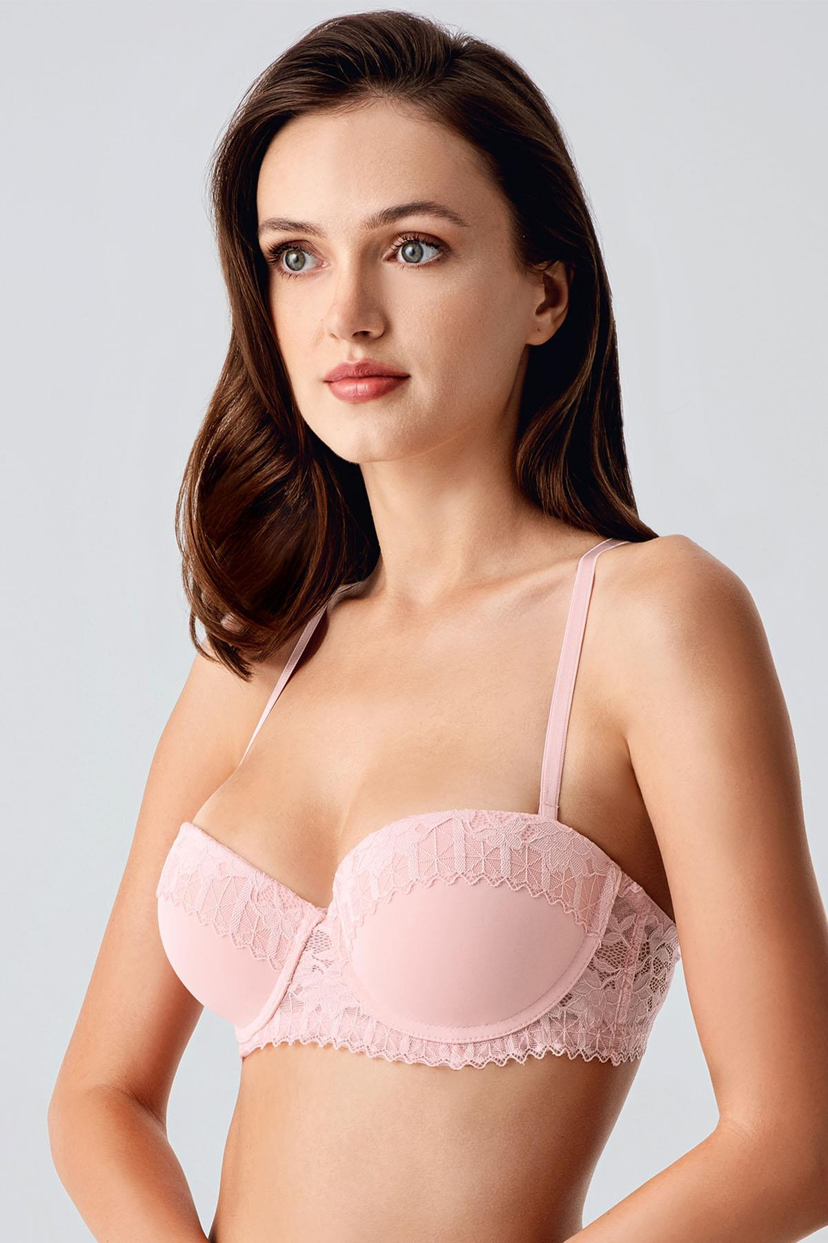 Push Up Dantel Detaylı Sütyen C18375 Pudra