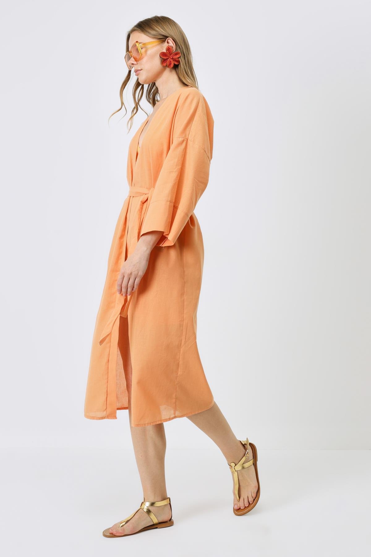 Şortlu Kimono Takım 9069 Kavun İçi