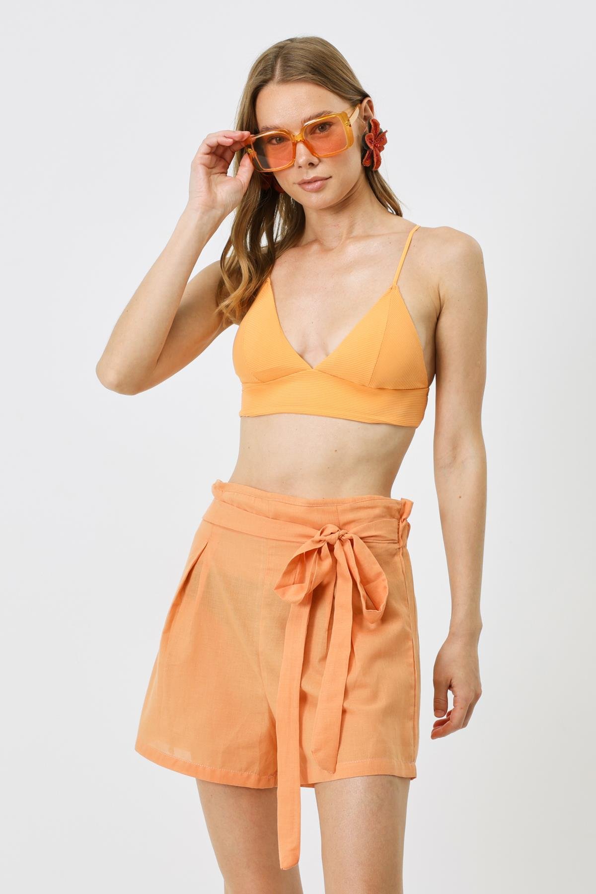 Şortlu Kimono Takım 9069 Kavun İçi