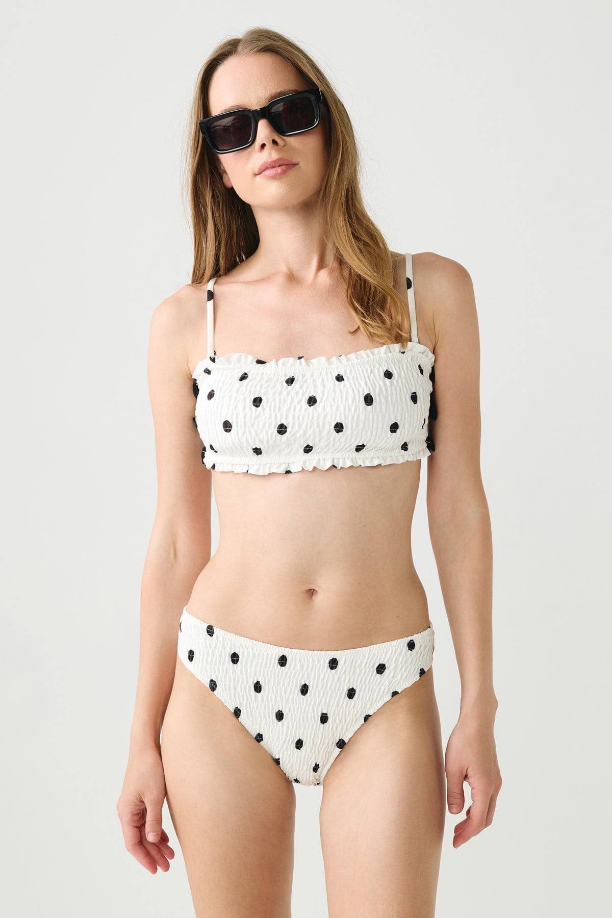 Straplez Bikini Takım 2671 Beyaz