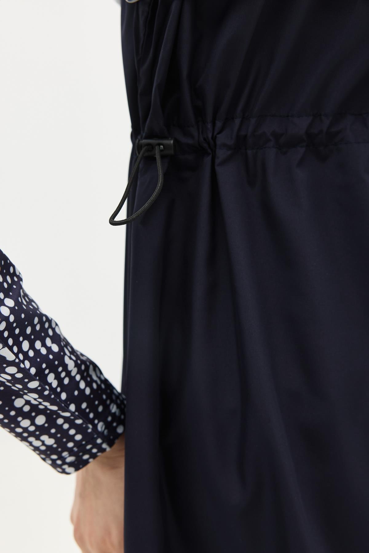 Tam Kapalı 4 lü Tesettür Mayo 4111 Lacivert/Beyaz