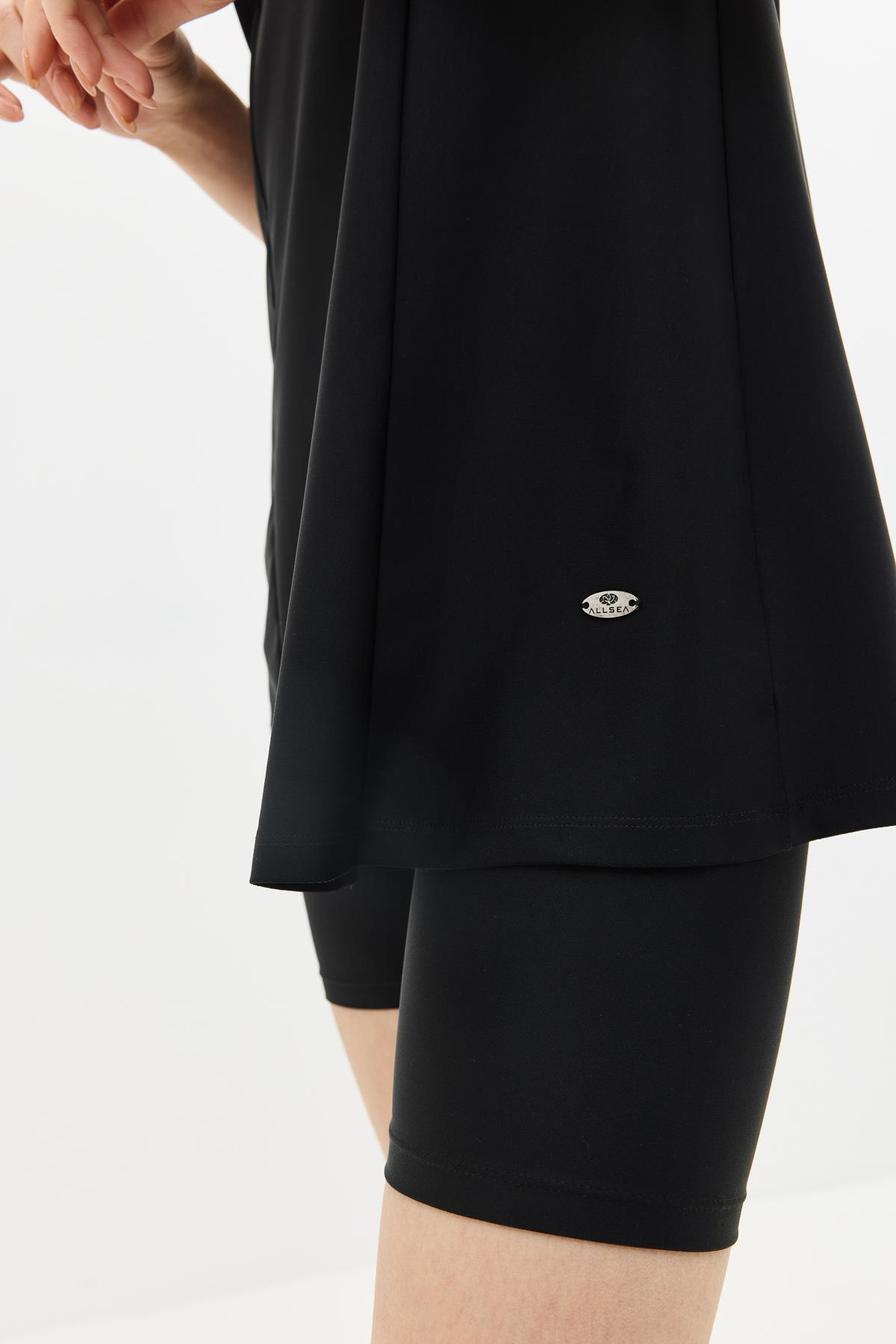 Taytlı Elbise Mayo C14380 Siyah/Çok Renkli