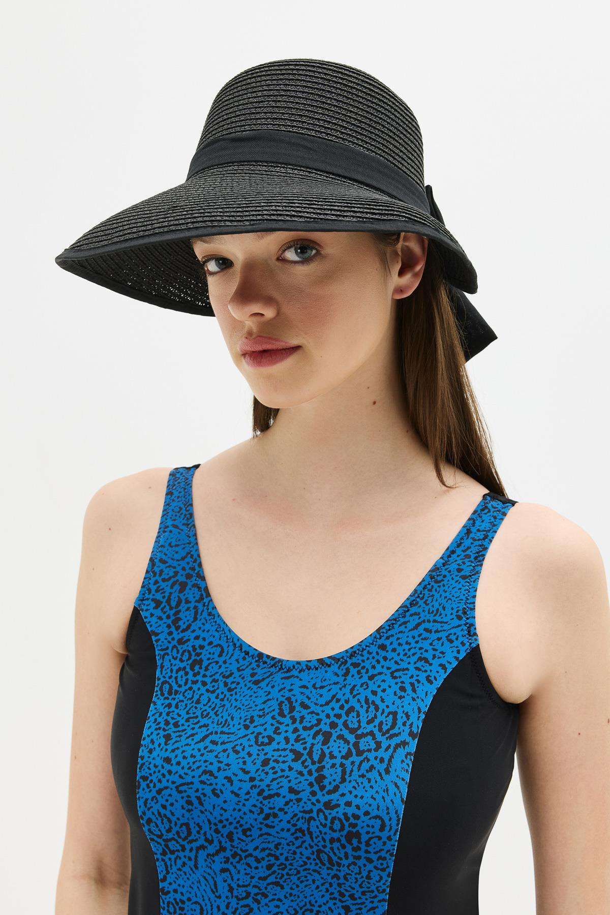 Taytlı Elbise Mayo C14384 Siyah/Sax