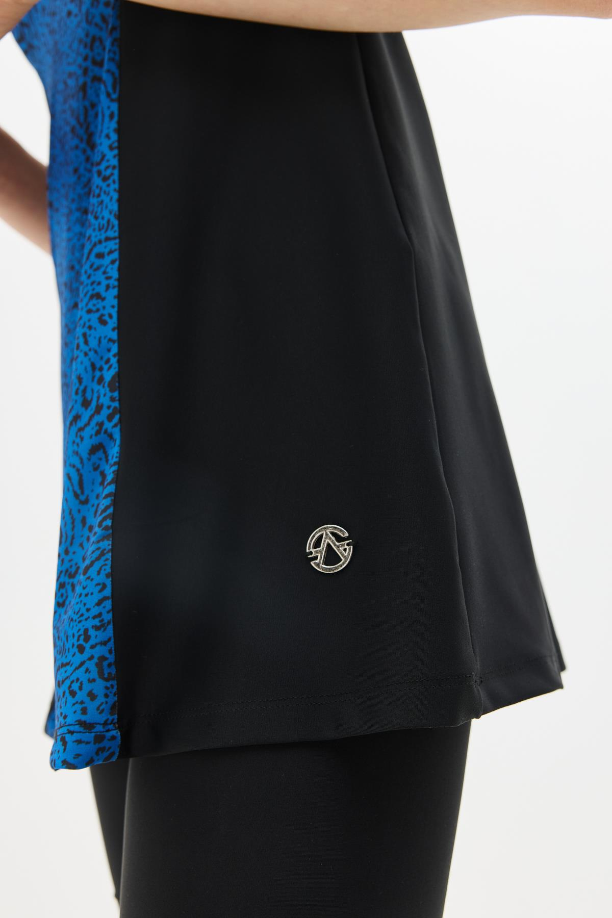 Taytlı Elbise Mayo C14384 Siyah/Sax