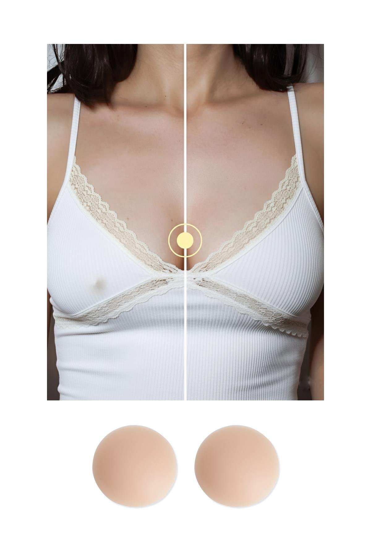 Ultra İnce Yapışkanlı Göğüs Ucu Kapatıcı (8cm) 7234 Ten