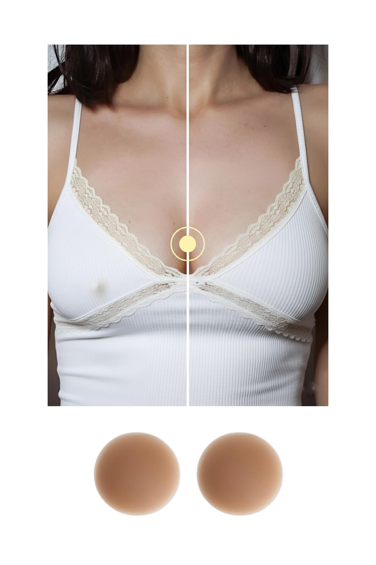 Ultra İnce Yapışkanlı Göğüs Ucu Kapatıcı (8cm) 7234 Koyu Ten