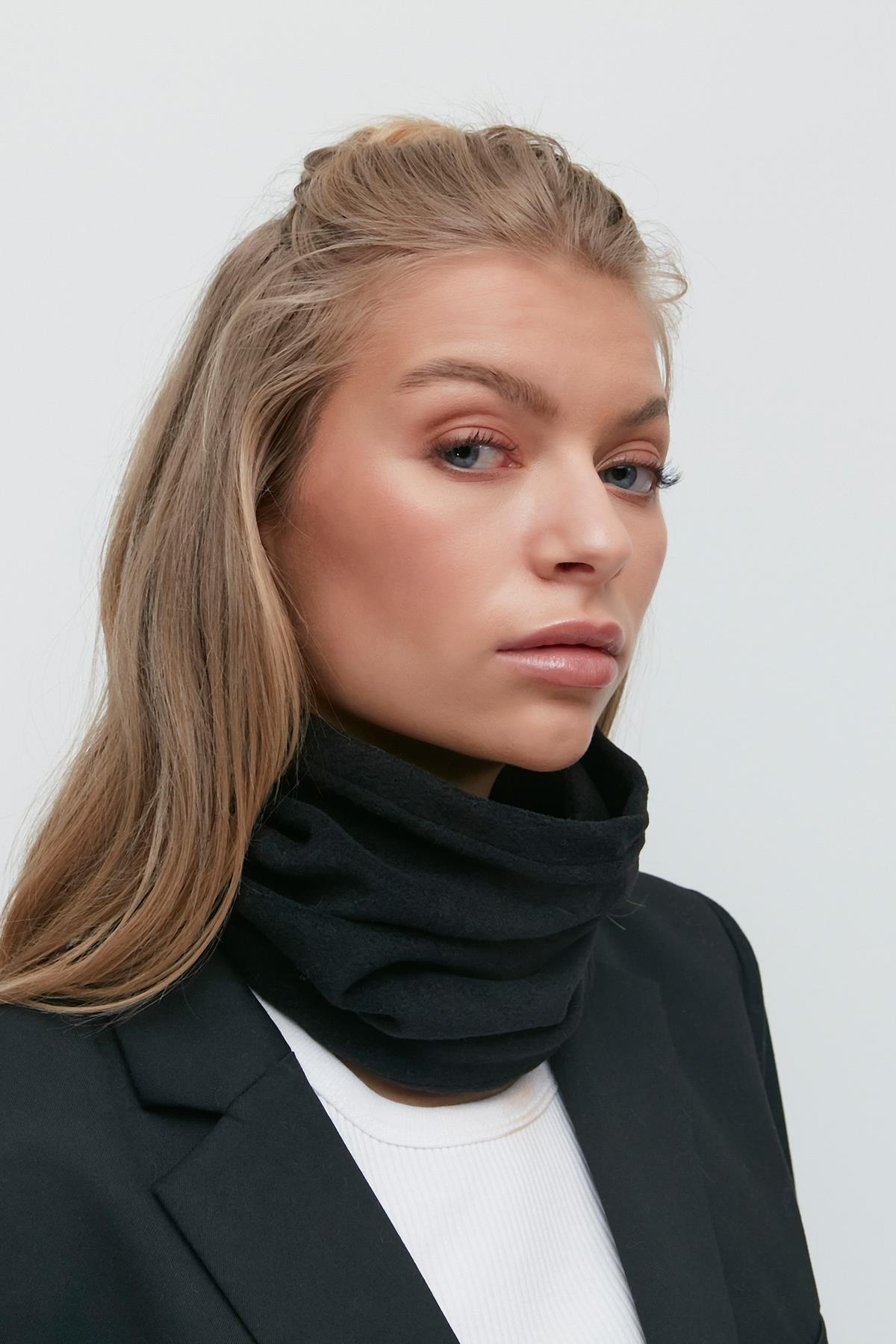 Unisex Polar Çok Fonksiyonlu Boyunluk Bere 8005 Siyah