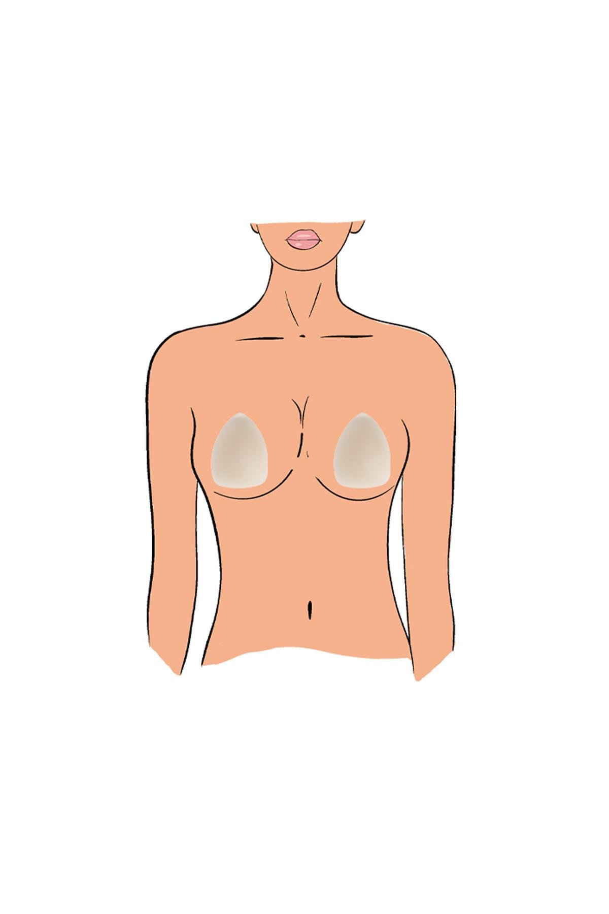 Vakumlu Üçgen Silikon Göğüs Ucu Kapatıcı 7235 Koyu Ten