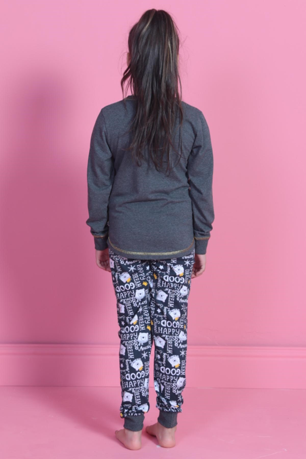 Vienetta 8020357555 Çocuk Pijama Takım Antrasit