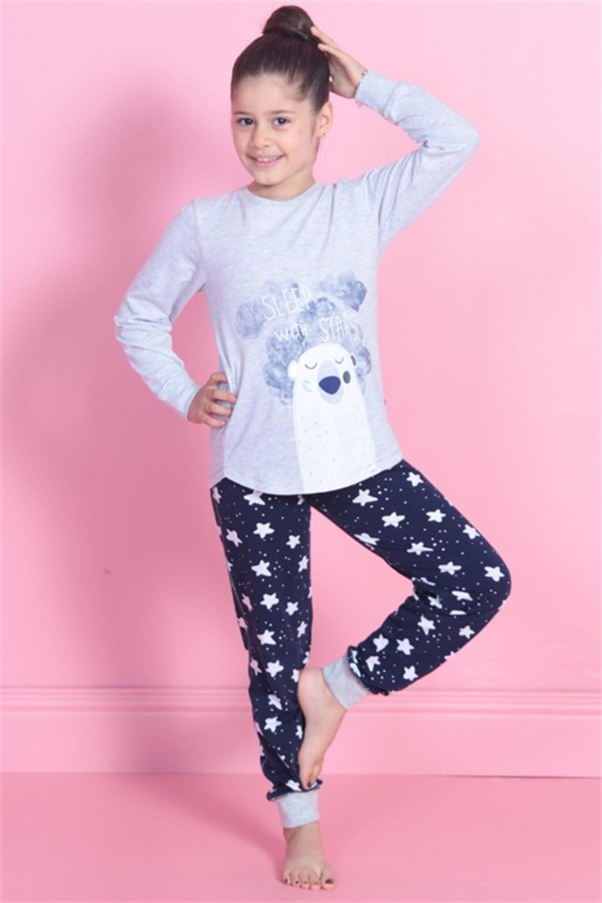 Vienetta 8020372051 Çocuk Pijama Takım Gri Melanj
