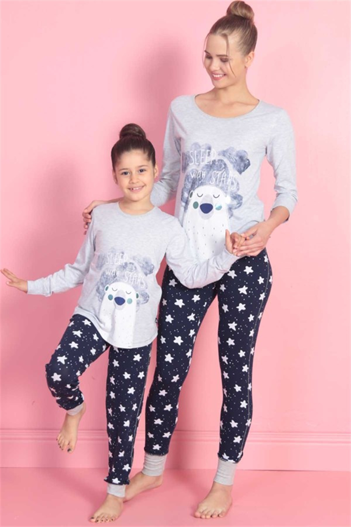 Vienetta 8020372051 Çocuk Pijama Takım Gri Melanj