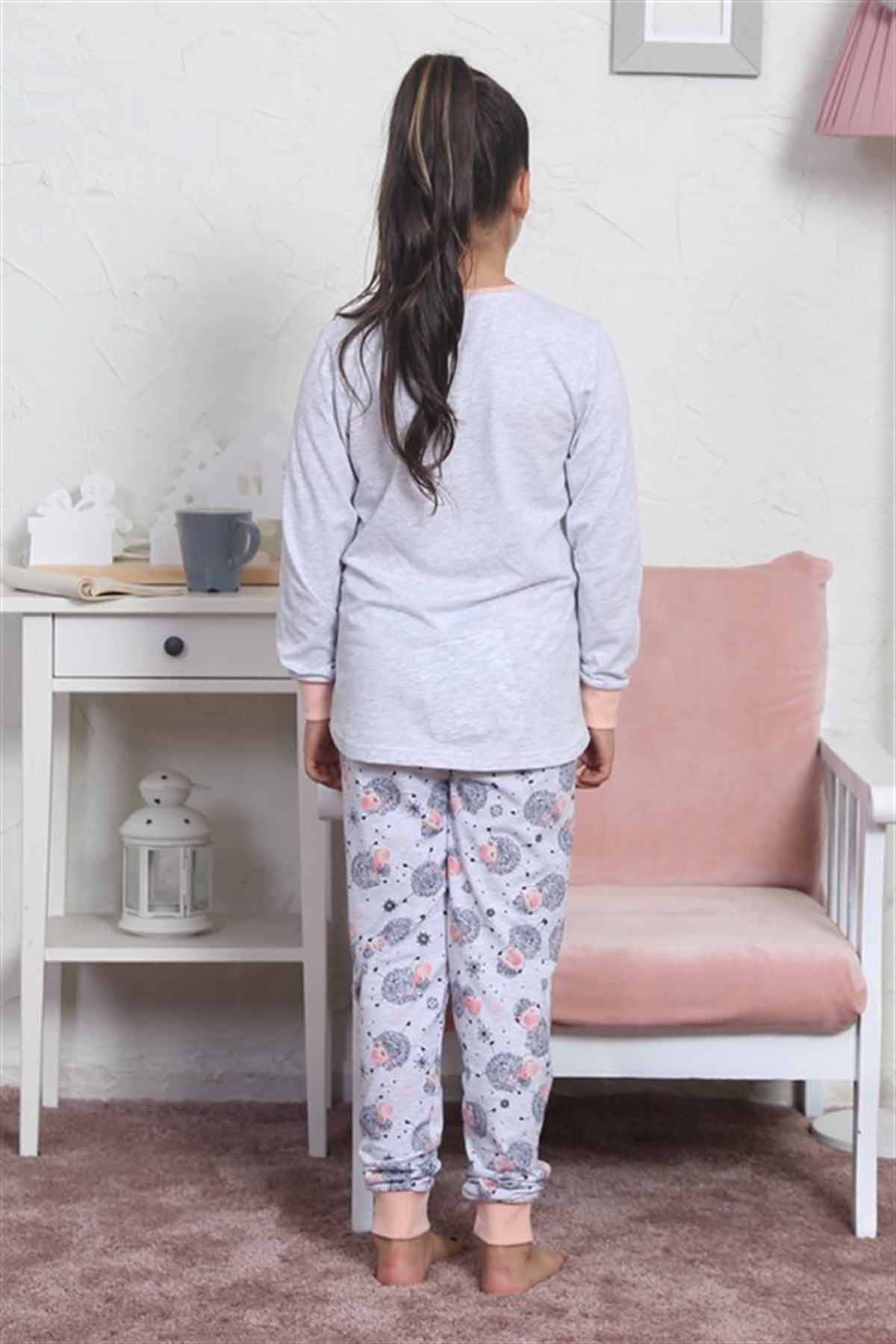 Vienetta 8020897553 Çocuk Pijama Takım Gri Melanj