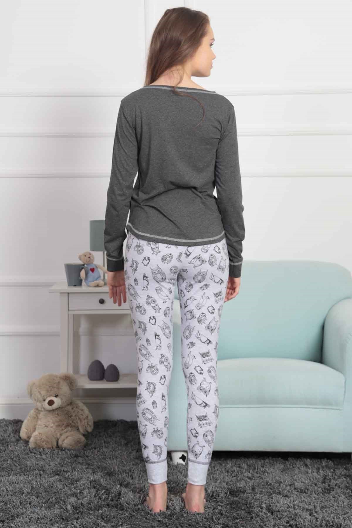 Vienetta 8020937552 Kadın Pijama Takım Antrasit