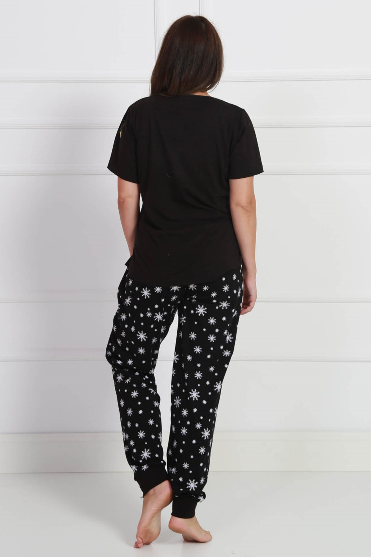 Vienetta Kadın Büyük Beden Pijama Takım 9060132989 Siyah