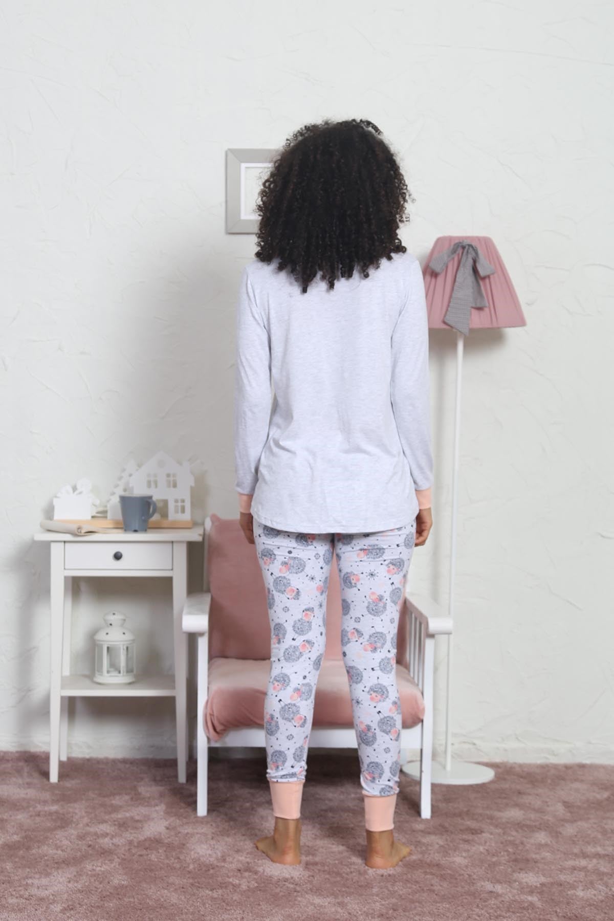 Vienetta Kadın Pijama Takım 8020857553 Gri Melanj