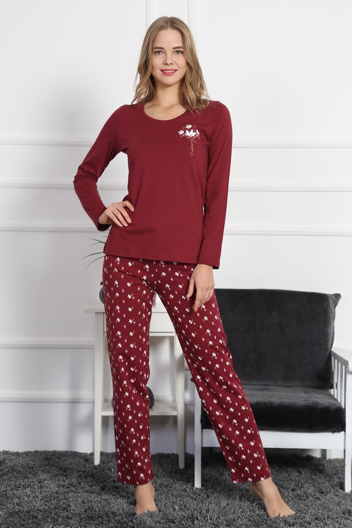 Vienetta Kadın Pijama Takım 8030451780 Bordo