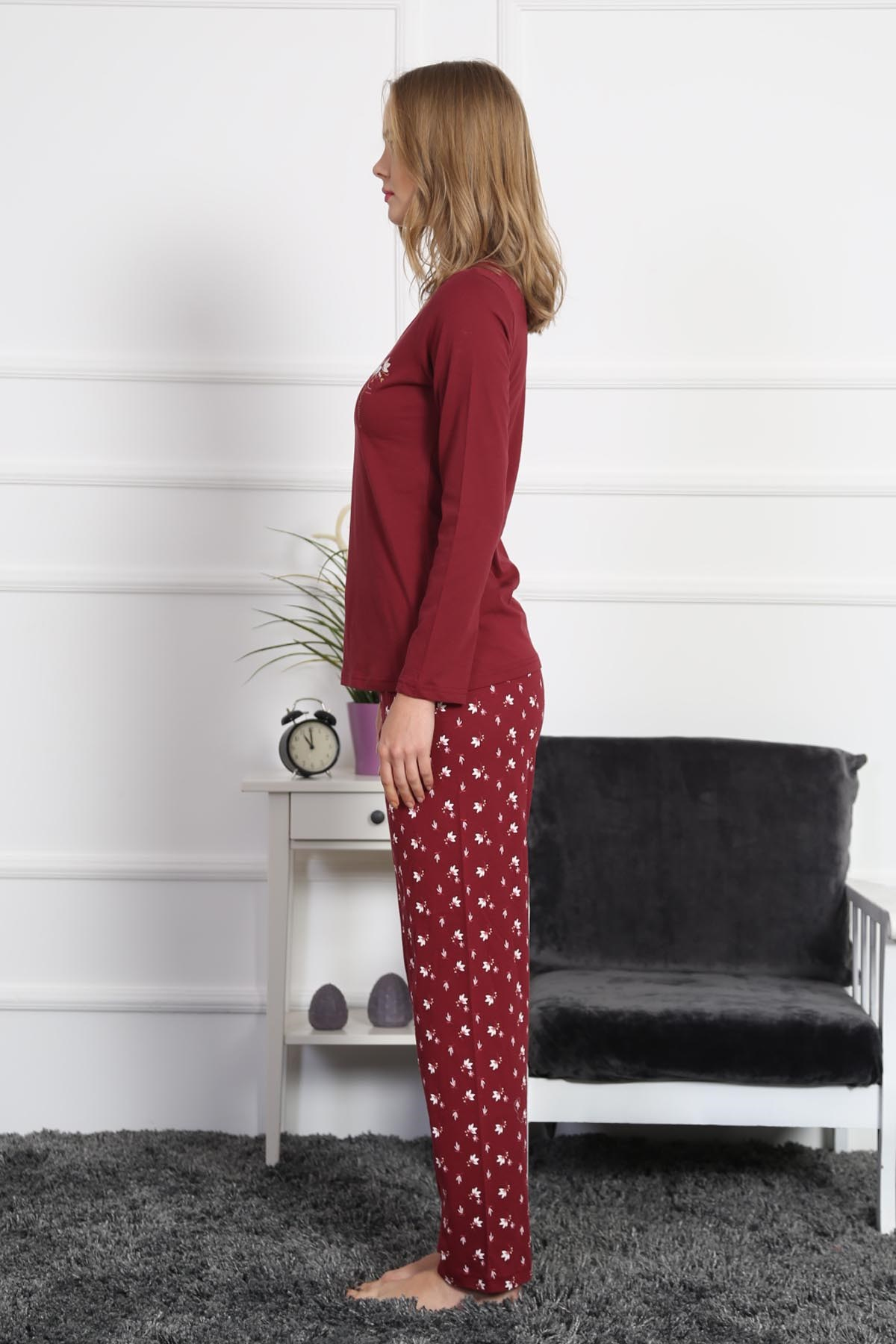Vienetta Kadın Pijama Takım 8030451780 Bordo