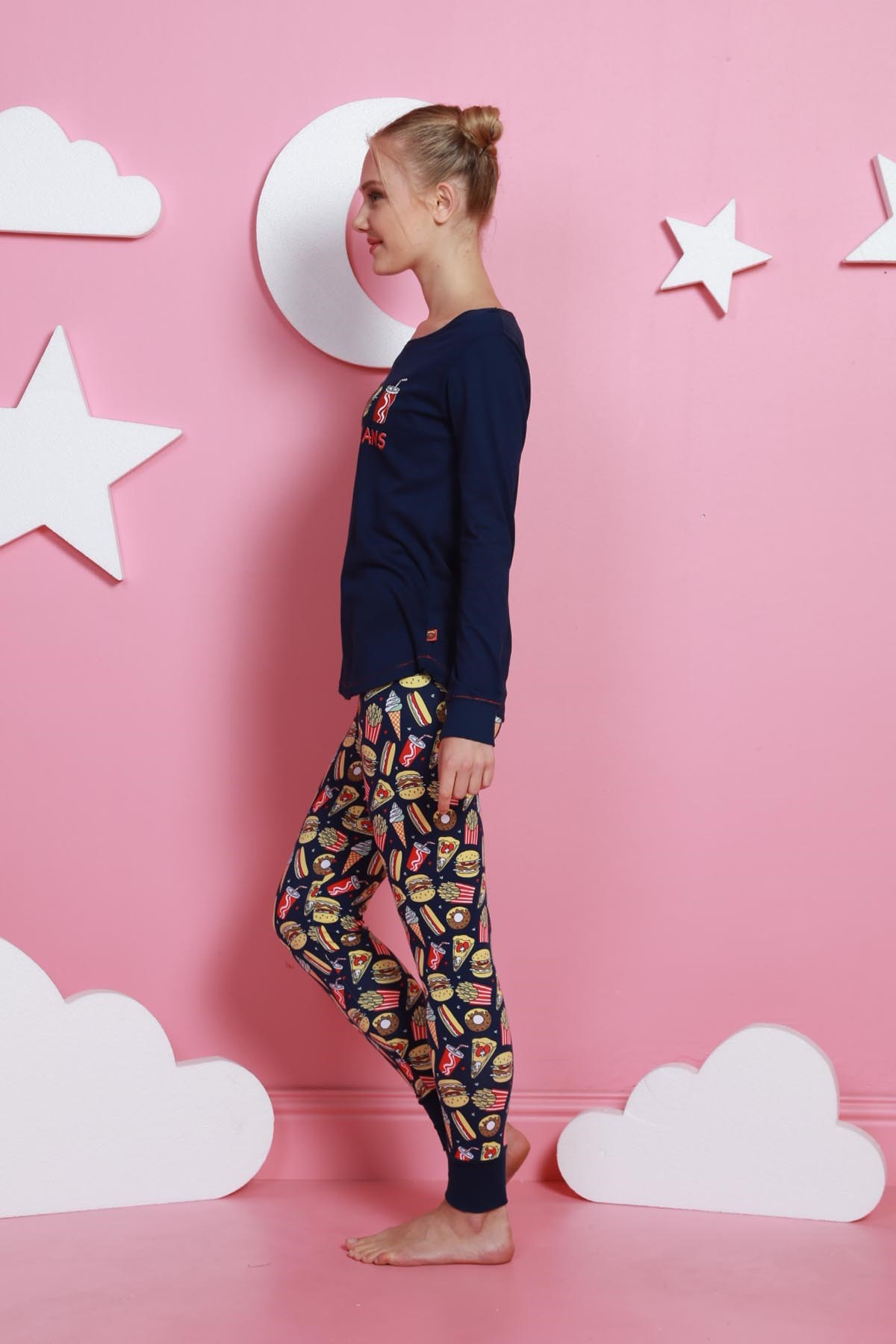 Vienetta Kadın Pijama Takım 9021065258 İndigo