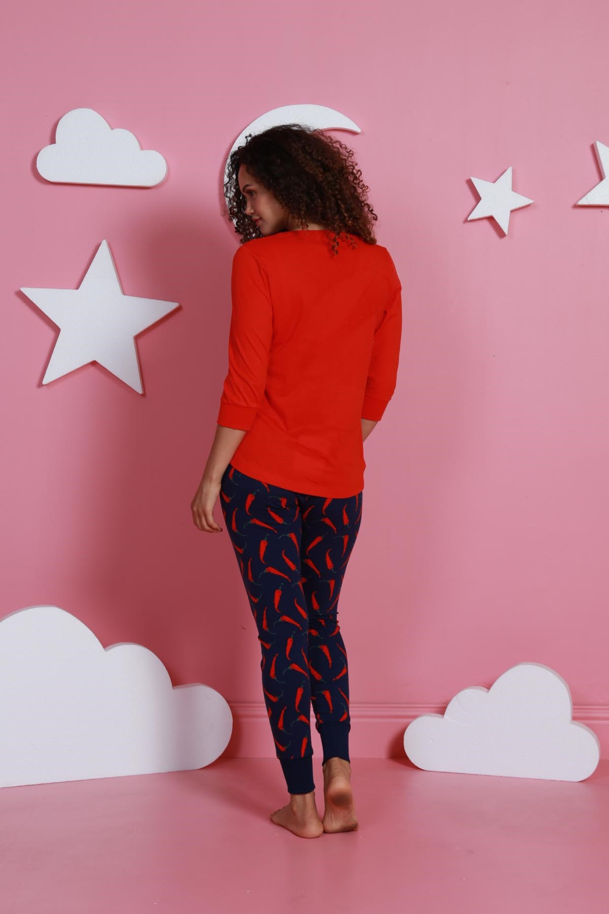 Vienetta Kadın Pijama Takım 9021104271 Kırmızı