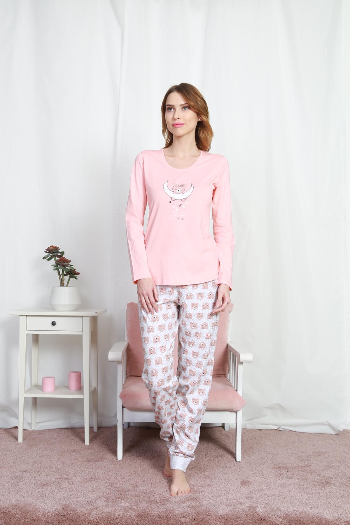Vienetta Kadın Pijama Takım 9030303753 Pembe