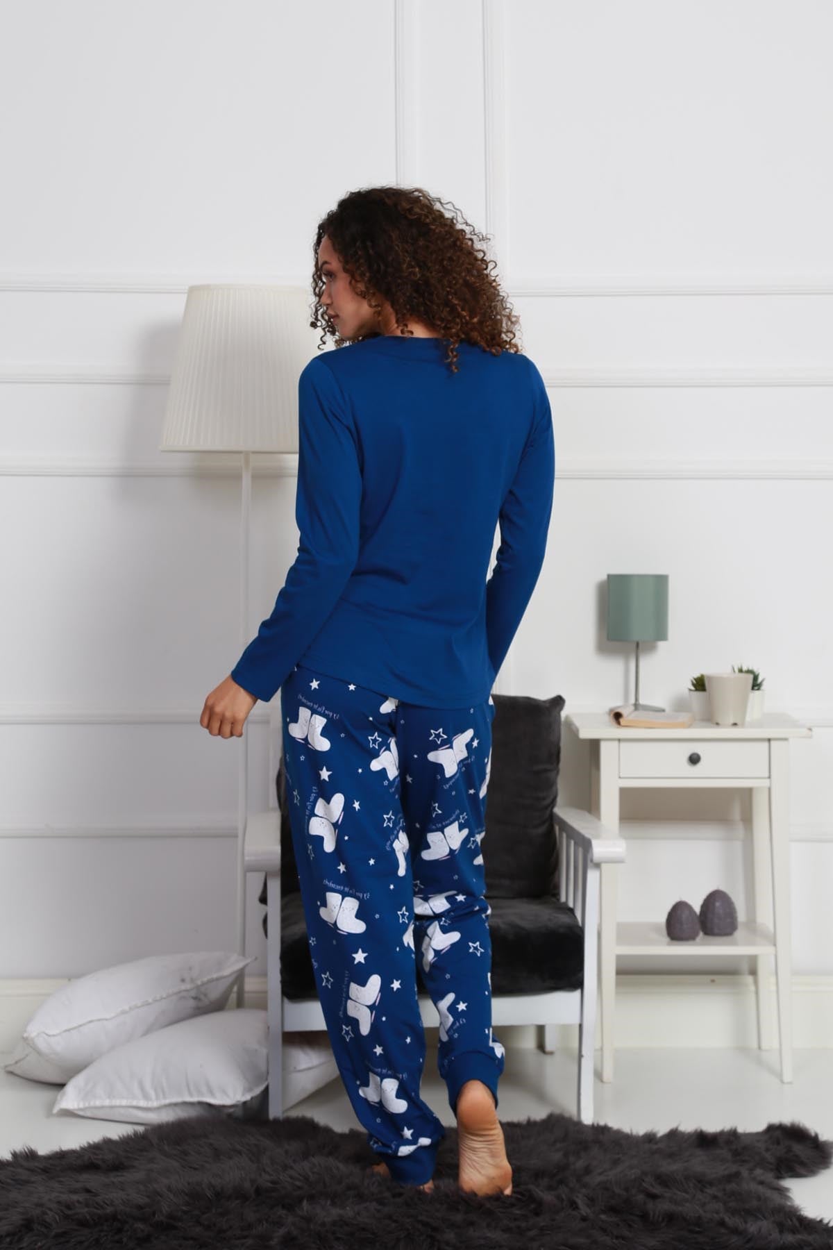 Vienetta Kadın Pijama Takım 9030394608 Açık İndigo