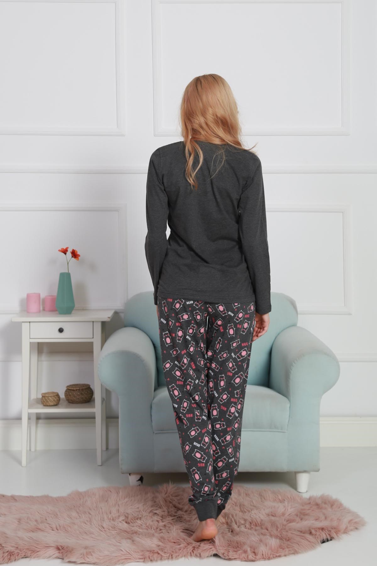 Vienetta Kadın Pijama Takım 9030464735 Antrasit