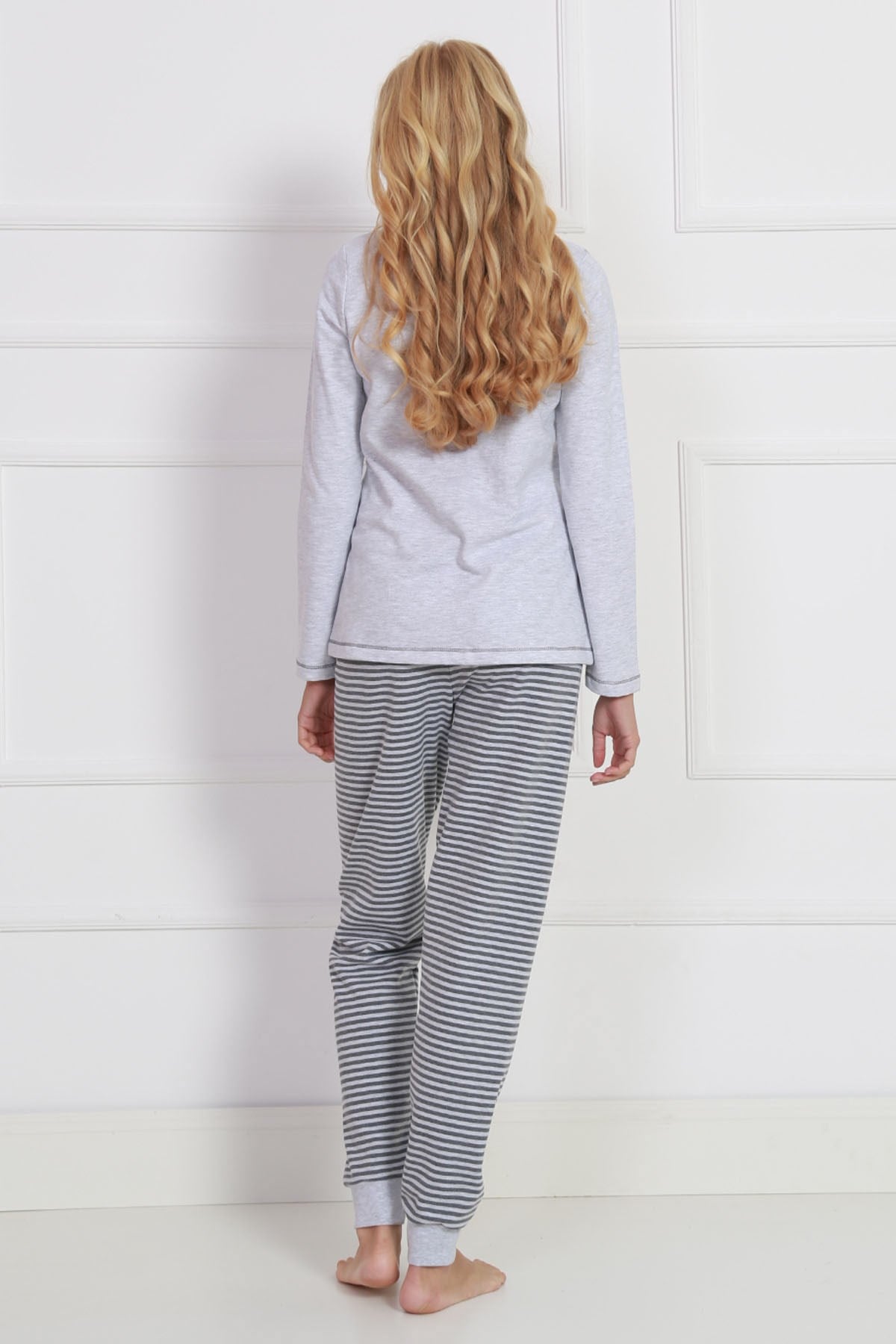 Vienetta Kadın Pijama Takım 9030780000 Gri Melanj