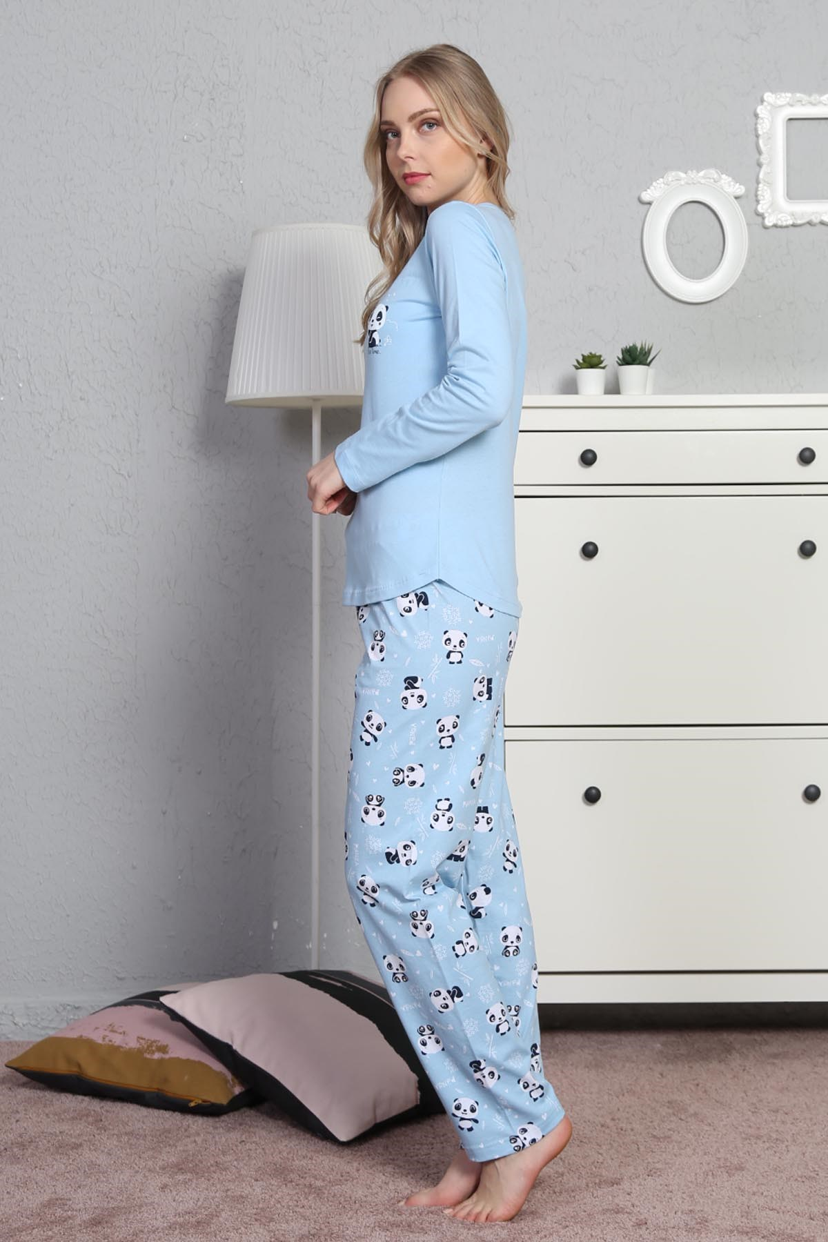 Vienetta Kadın Pijama Takım 9032541574 Mavi