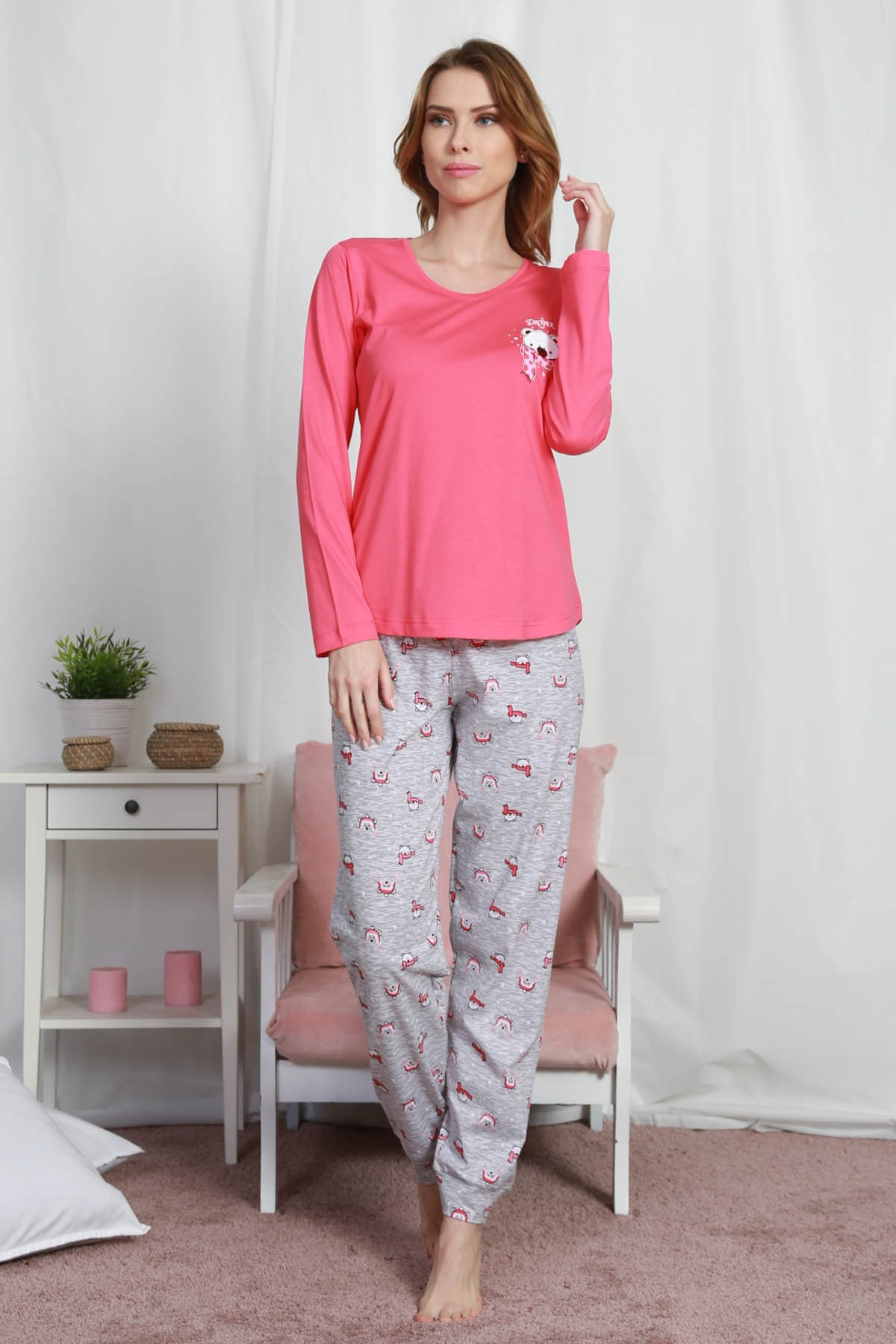 Vienetta Kadın Pijama Takım 9032970381 Kırmızı