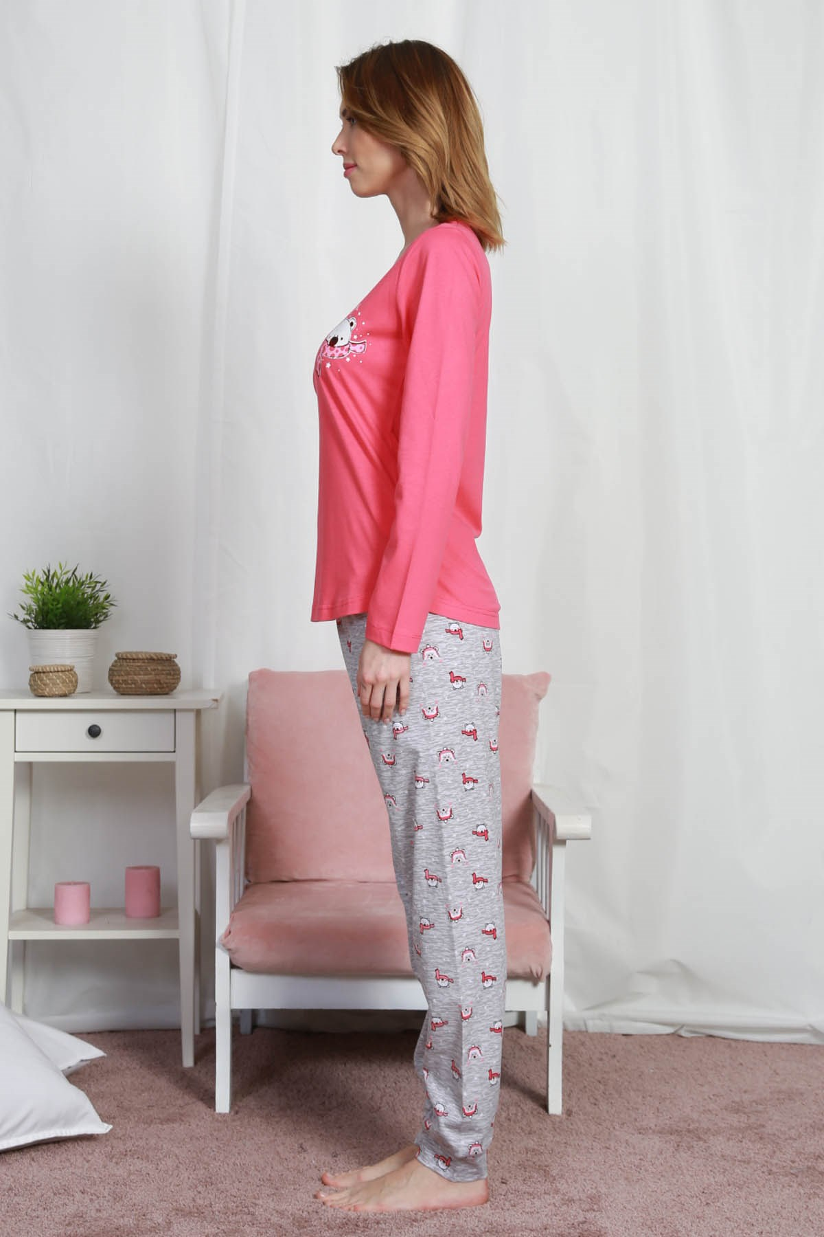 Vienetta Kadın Pijama Takım 9032970381 Kırmızı
