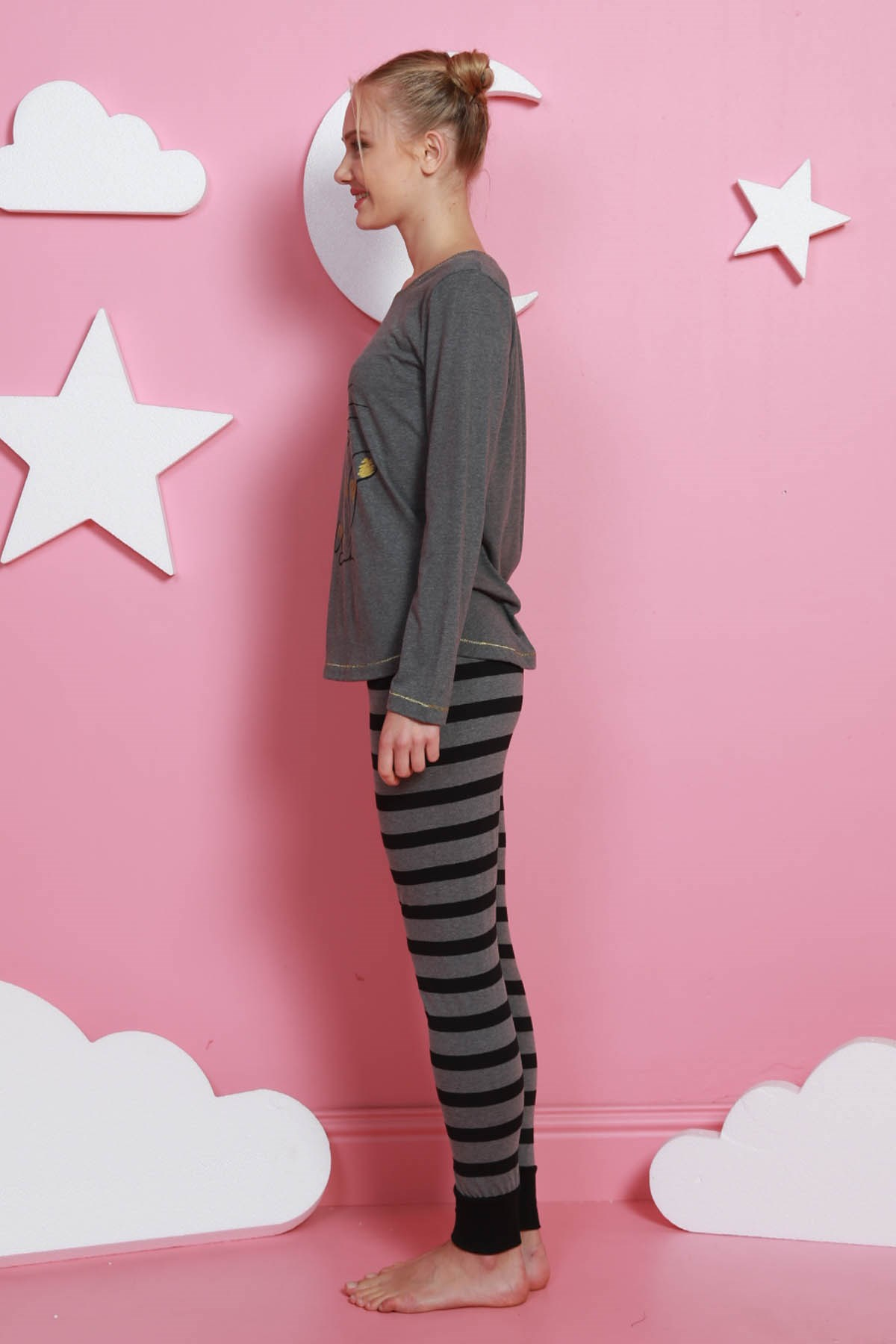 Vienetta Kadın Pijama Takım 9040700000 Antrasit
