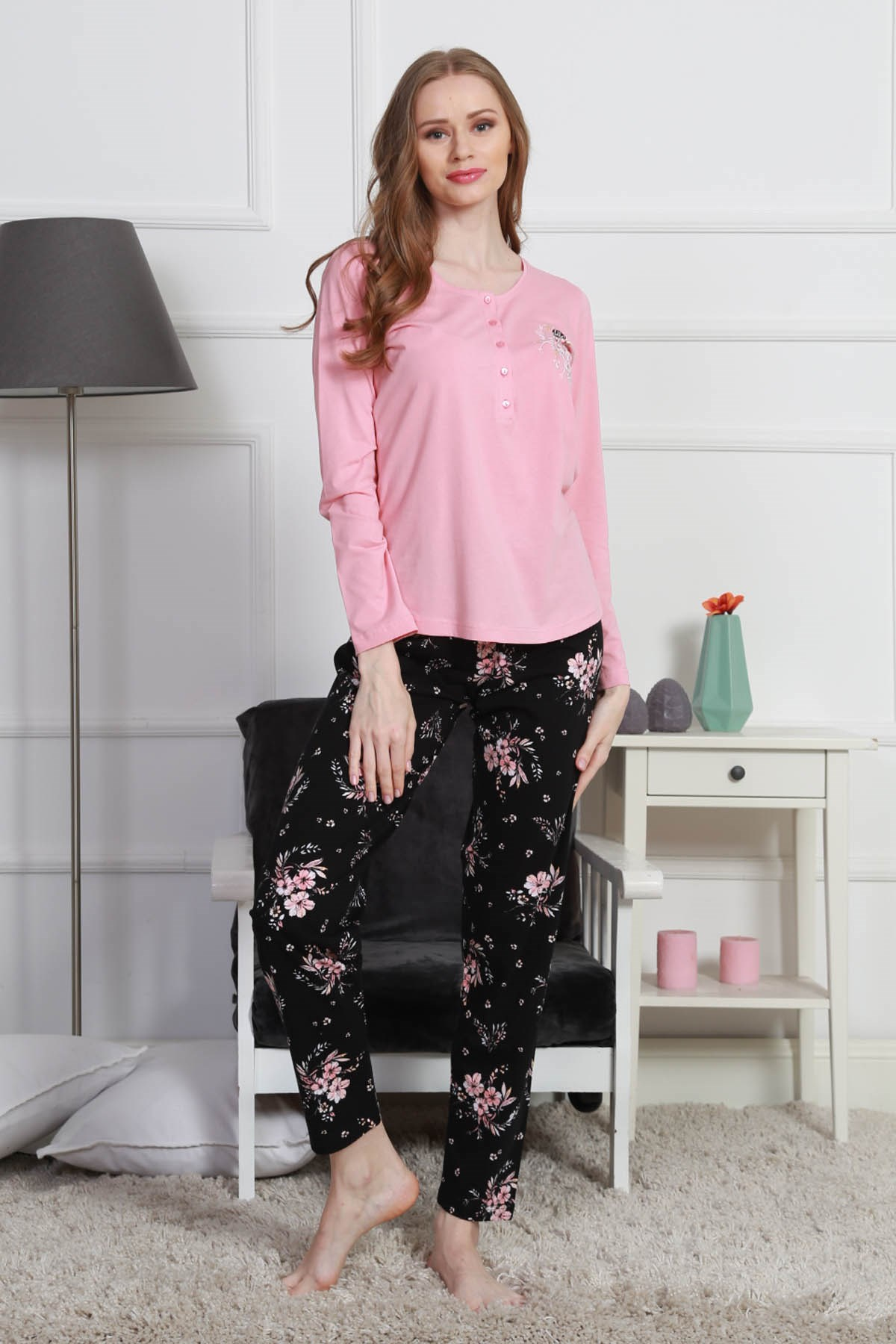 Vienetta Kadın Pijama Takım 9040836755 Pembe