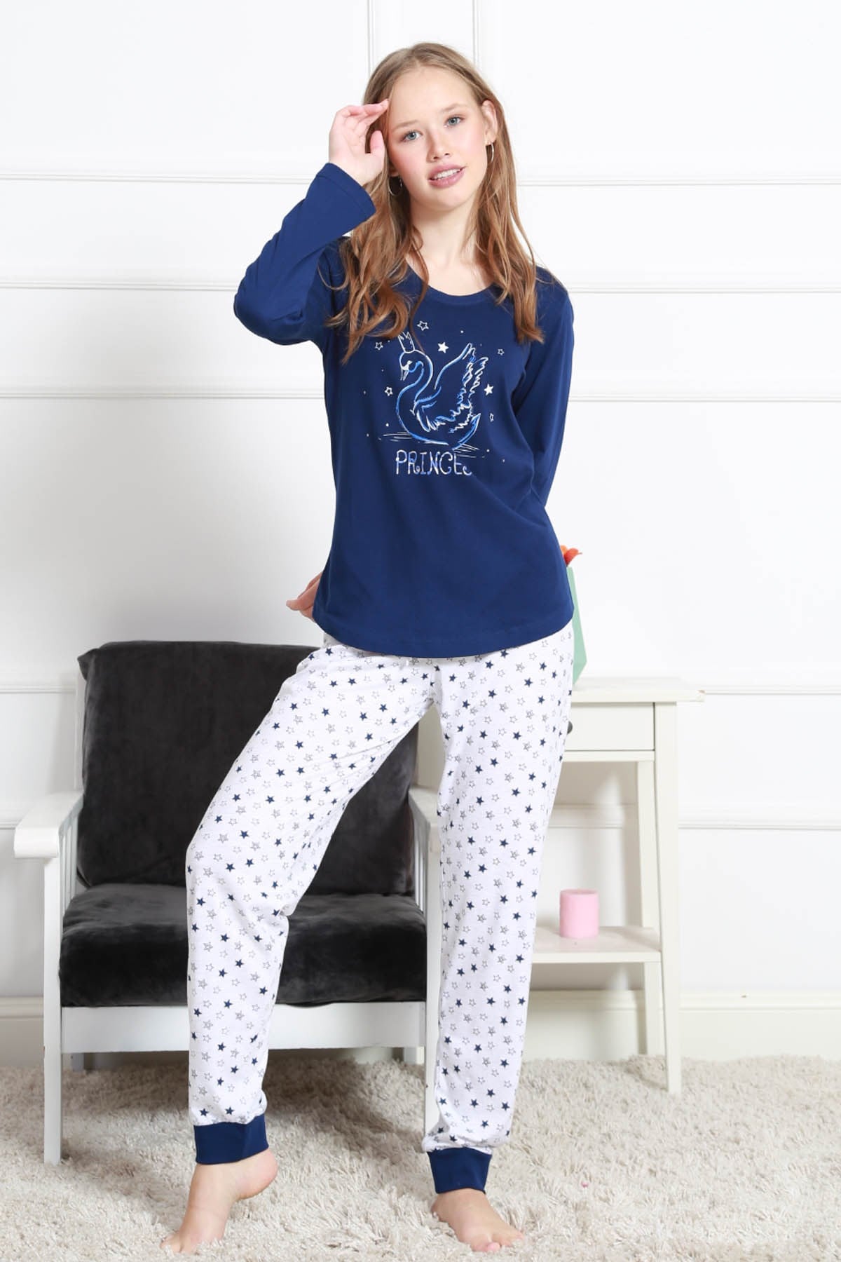 Vienetta Kadın Pijama Takım 9040952845 İndigo