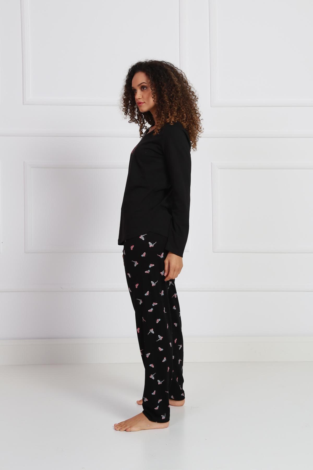 Vienetta Kadın Pijama Takım 9051087359 Siyah