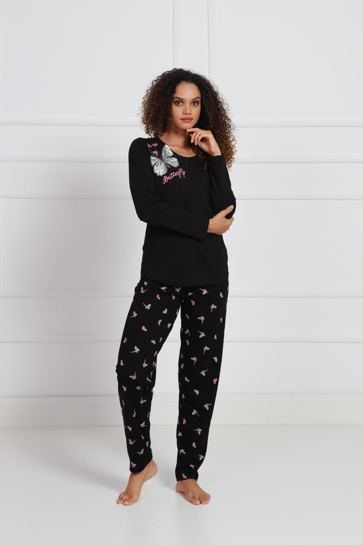 Vienetta Kadın Pijama Takım 9051087359 Siyah