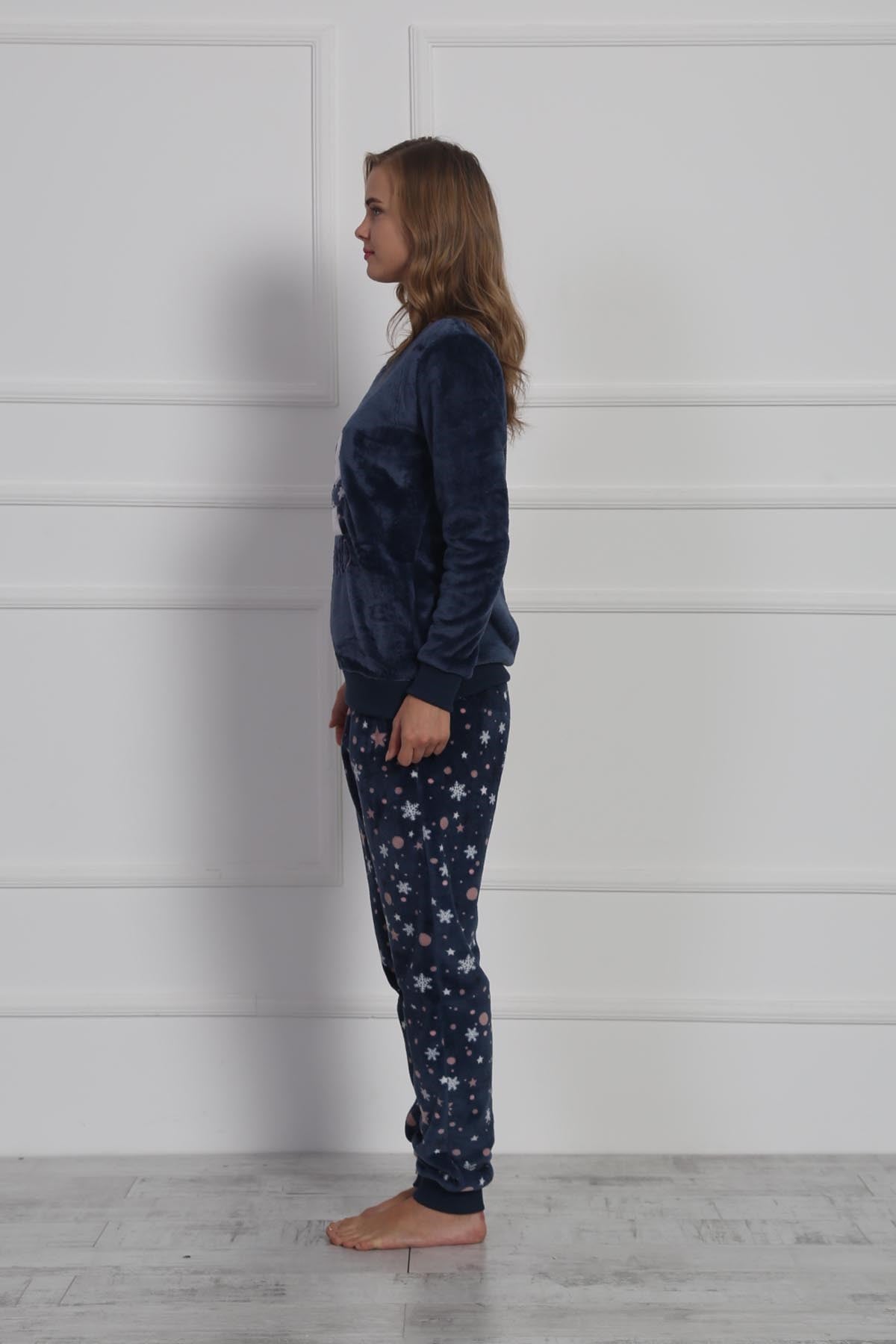 Vienetta Kadın Welsoft Pijama Takım 8060814017 İndigo