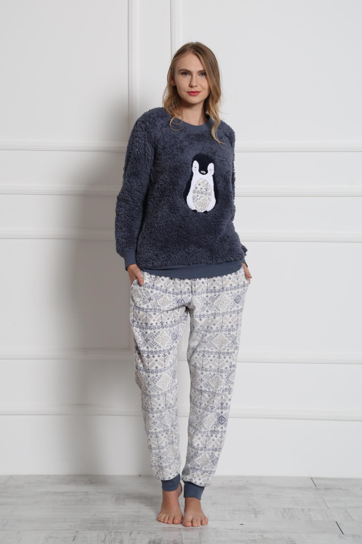 Vienetta Kadın Welsoft Pijama Takım 8060834018 Safir