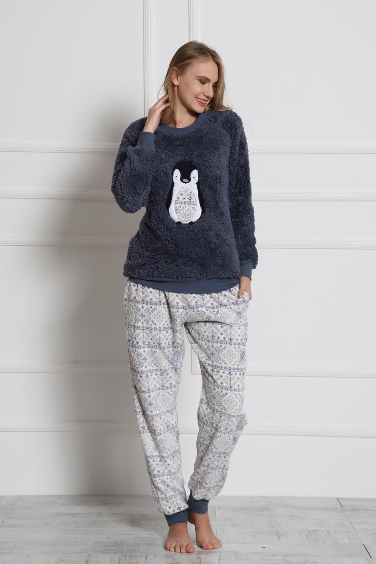 Vienetta Kadın Welsoft Pijama Takım 8060834018 Safir