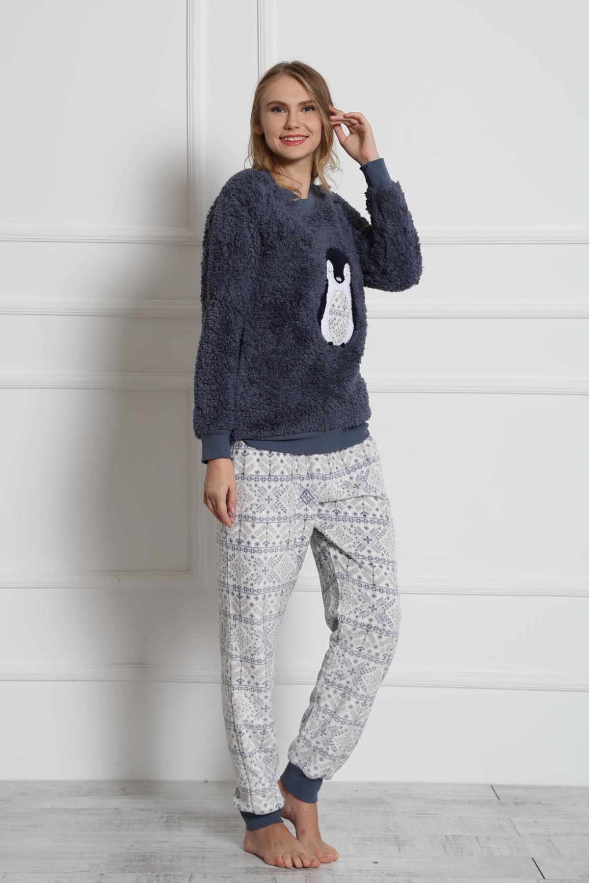 Vienetta Kadın Welsoft Pijama Takım 8060834018 Safir