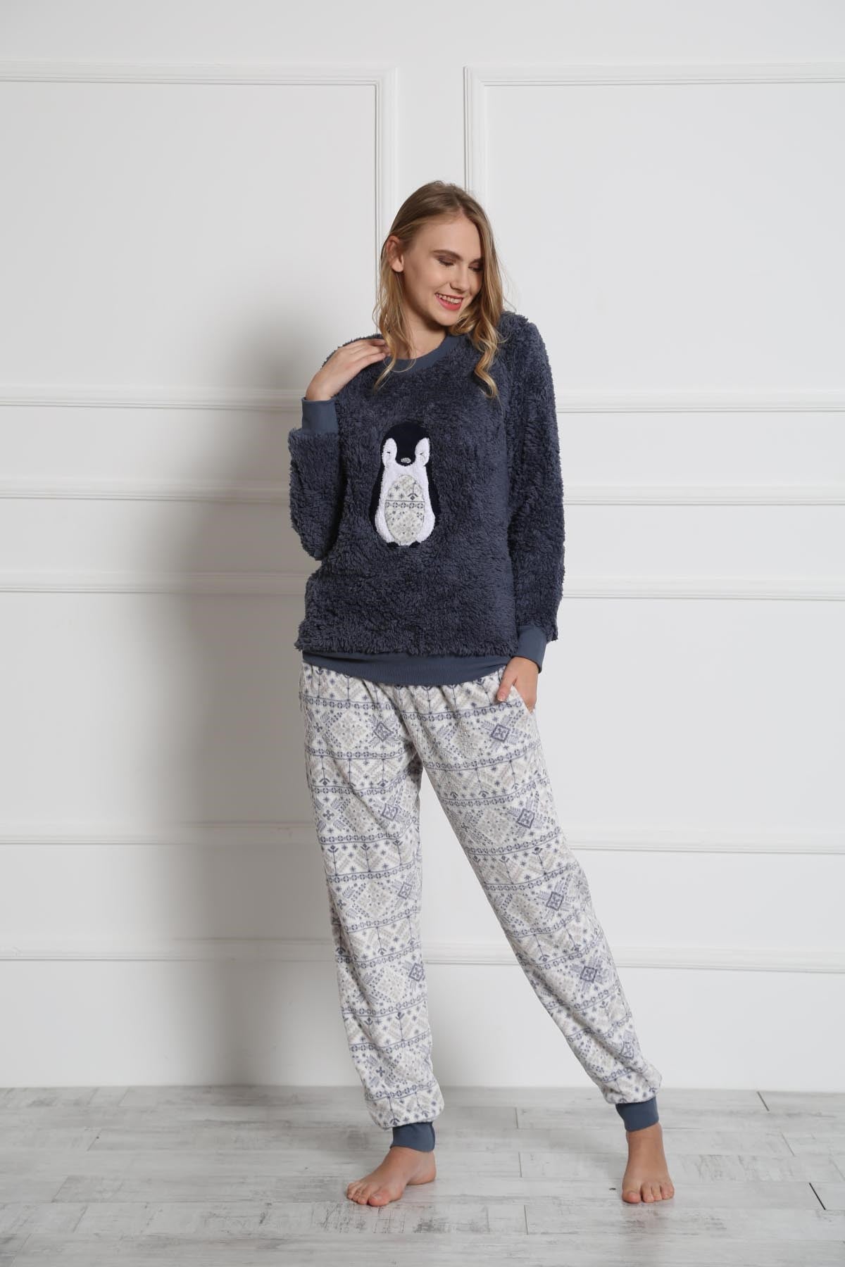 Vienetta Kadın Welsoft Pijama Takım 8060834018 Safir