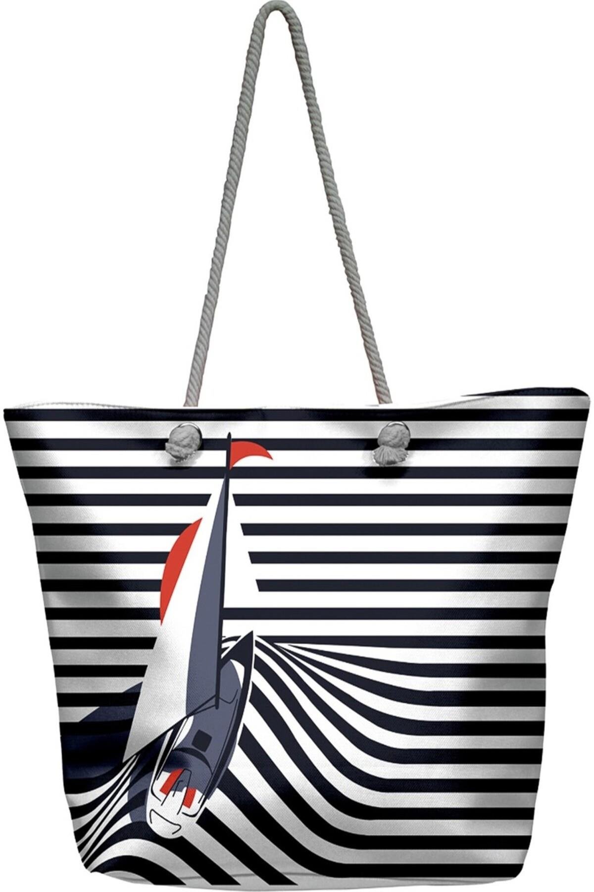 Y1670-13 Kadın Plaj Çantası Çok Renkli