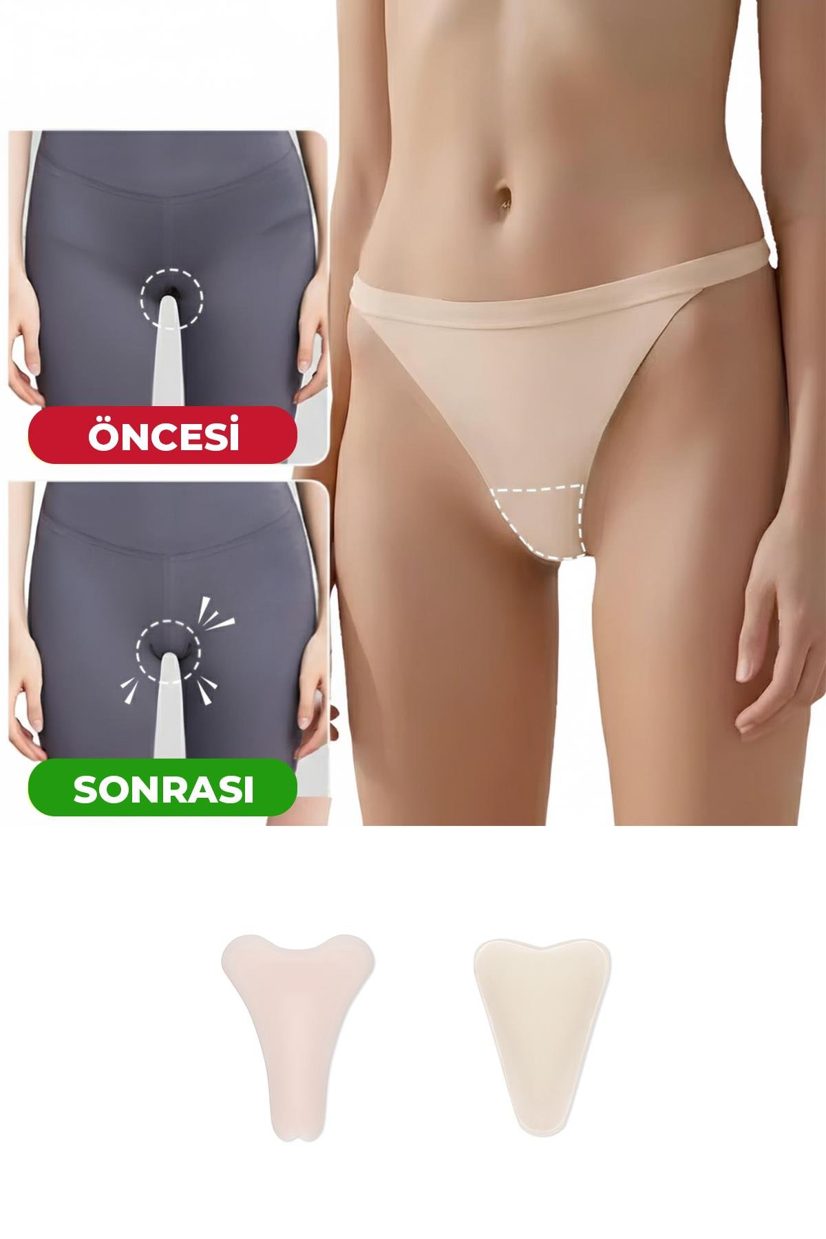 Yapışkanlı Genital Bölge Gizleyici/Kapatıcı Camel Toe 7237 Ten