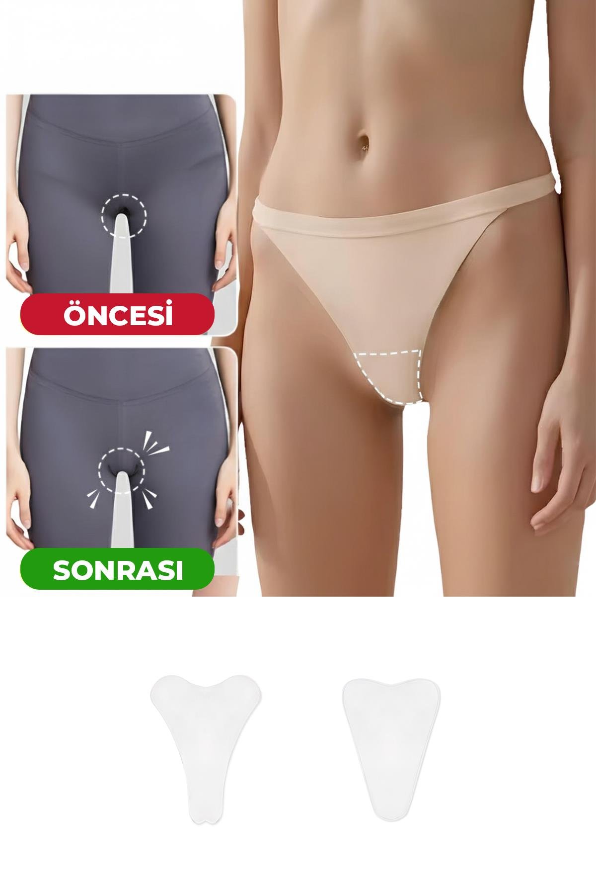 Yapışkanlı Genital Bölge Gizleyici/Kapatıcı Camel Toe 7237 Şeffaf
